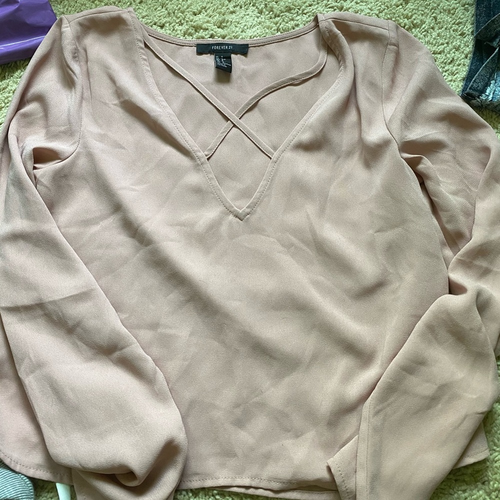 forever 21 long sleeve blouse
